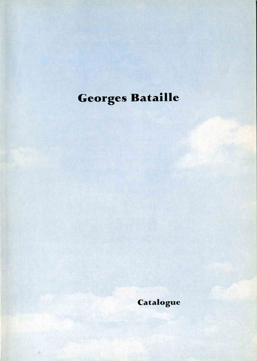 Couverture du catalogue : Catalogue Georges Bataille